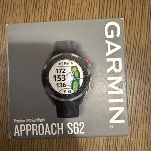Garmin Approach S62 Black GPS Golf Smartwatch NEW OPEN BOX ITEM